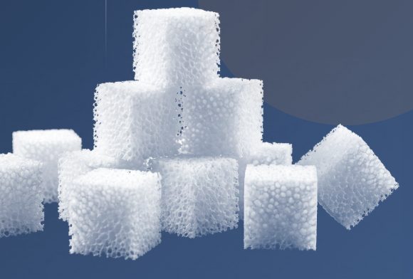 Biomídia Hexor HPU — cubos de espuma reticulada